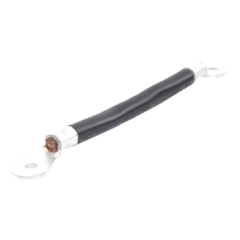 Cable de Batería / Calibre 2 AWG / 0.2 m (0.66 ft) / Terminales de Ojo Doble / Serie o Paralelo / Negro