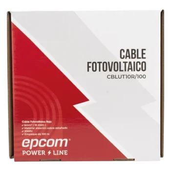 Cable Fotovoltaico / 6 mm² (10 AWG) / 1000/2000 V / Rango -40°C a 120°C / Rollo 100 m / UL 4703 y TUV