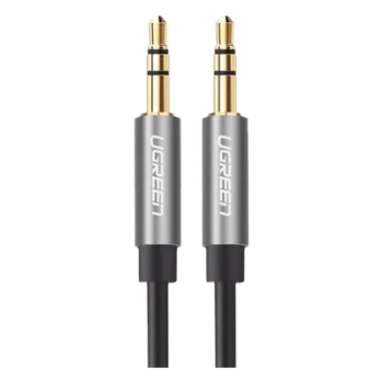 Cable Auxiliar / 3.5mm Macho a Macho / 5m (16.4 ft) / Conectores Oro 24K / TPE / Aluminio / Negro