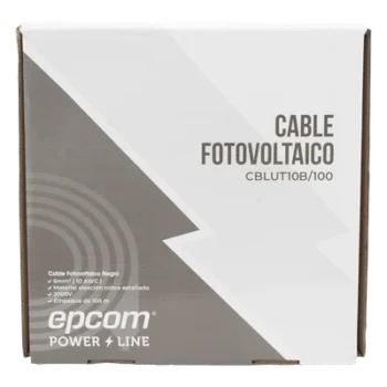 Cable Fotovoltaico / 6 mm² (10 AWG) / 2000V / Rango Térmico -40°C a 120°C / Resistencia UV y Ozono / Rollo 100 m (328.1 ft) / UL 4703 y TUV