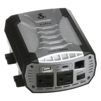 Inversor de Potencia / 500W Continuos / 1000W Pico / 2 Salidas AC GFCI / USB-A y USB-C Carga Rápida / Protección Pentagon / 12V DC a 115V AC