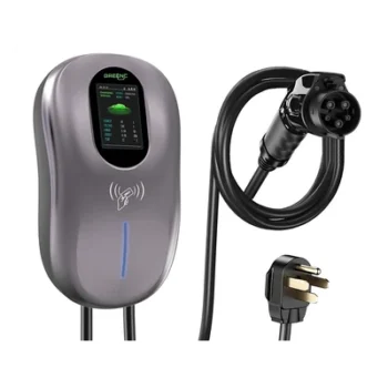 Estación de Carga para Vehículos Eléctricos / 40 A / 9.6 kW / Conector Tipo 1 (SAE J1772) / 110-240 V AC / Pantalla LCD 4.3 in (10.9 cm) / WiFi / APP / RFID / IP65 / Cable TPE 5 m (16.4 ft)