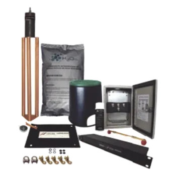 Kit de Puesta a Tierra / Resistencia < 2 Ohm / Electrodos de Cobre Electrolítico / Gabinete NEMA 4 / Compuesto Higroscópico / Data Center y Telecomunicaciones