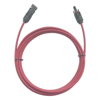 Cable Fotovoltaico / 1 m (3.28 ft) / 6 mm² (10 AWG) / Rojo / MC4 Macho-Hembra / -40°C a 90°C / 1000/2000 V