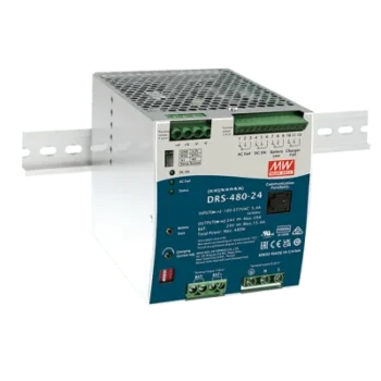 Fuente de Poder Industrial / 480W / Salida 24Vcc 20A / Cargador de Baterías Integrado / Riel DIN / Entrada Universal 90-305Vca