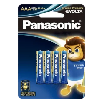 Batería Alcalina AAA / 1.5V / Zinc-Manganeso / No Recargable / Paquete 4 Unidades / -20°C a 55°C / 11 g