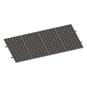 Kit de Minirieles para Panel Solar / Arreglo 1×4 / Aluminio Anodizado / Módulos 35 mm / Instalación en Lámina
