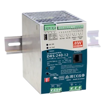 Fuente de Poder Industrial / 240W / Salida 12Vcc 20A / Cargador de Baterías / Enfriamiento por Convección / Riel DIN