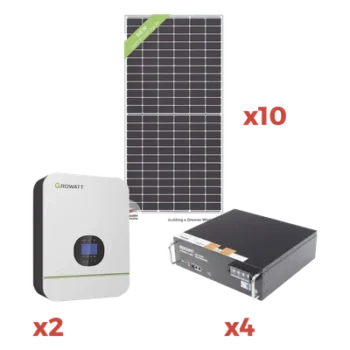 Kit de Energía Solar / Minisplit 220VCA / 2000W / 10 Horas Autonomía / 550W Fotovoltaico / 48V 416Ah Litio