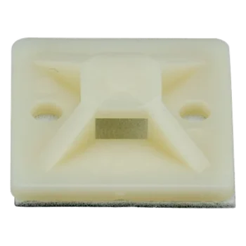 Montaje Adhesivo para Bridas / 25 x 25 mm (0.98 x 0.98 in) / Nylon 6.6 V-2 / 4 Vías / Interior y Exterior / Paquete 100 pz