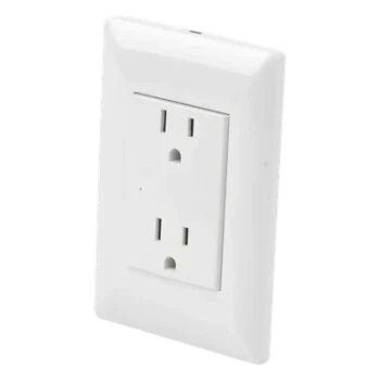 Contacto Inteligente de Pared / Supresión de Picos Tipo A / 120 VAC / 15A / Doble / Empotrable 12 x 8 x 0.5 cm (4.7 x 3.1 x 0.2 in)