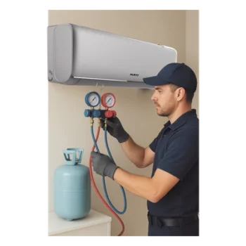 Servicio de recarga de gas refrigerante / R32 / Minisplit / 1 Tonelada (12,000 BTU/h)