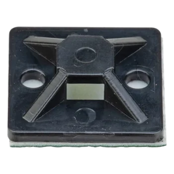Montaje Adhesivo para Bridas / 4 Vías / 25 x 25 mm (0.98 x 0.98 in) / Nylon 6.6 V-2 / Interior y Exterior / Paquete 100 pz