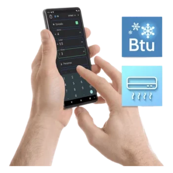 Calculadora de Capacidad de Enfriamiento / Cálculo BTU / Zonificación Geográfica / Conversión Toneladas Refrigeración / Android iOS