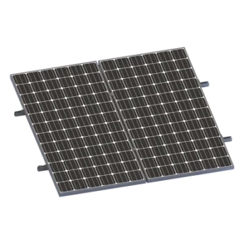 Kit de Minirieles para Panel Solar / Arreglo 1x2 / Aluminio Anodizado / Módulos 35 mm / Instalación en Lámina