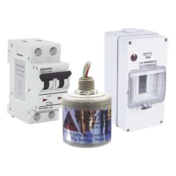 Kit Centro de Carga DC / Supresor 5ns / 800 Vcc 16 A / 2 Polos / Protección Fotovoltaica