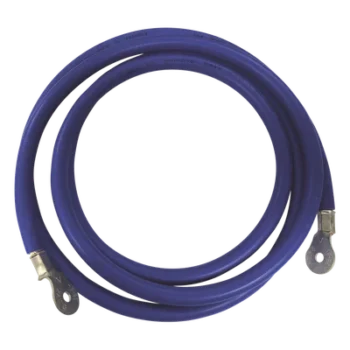Cable Jumper para Baterías / 2.2 m (7.2 ft) / Calibre 2 AWG / Terminales de Ojo / Tornillo 6 mm / Azul