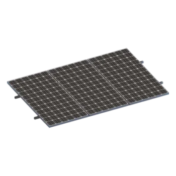 Kit Minirieles para Panel Solar / Arreglo 1x3 / 3 Paneles de 35mm / Montaje Plano en Lámina / 8 Rieles / Sujetadores Incluidos