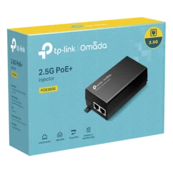 Inyector PoE+ / 30W / 2 Puertos 2.5 Gbps / 802.3af/at / Alcance 100 m (328 ft) / Plug and Play