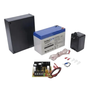 Fuente de Alimentación para Control de Acceso / 12 VCC 1A / Supresión de Voltaje 110-130 VCA / Batería de Respaldo 7 Ah / Uso en Interiores