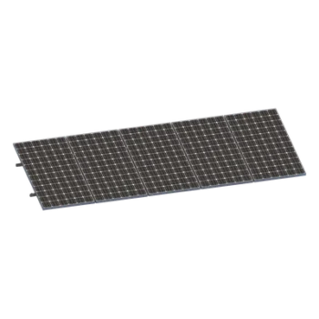 Kit de Minirieles para Panel Solar / Arreglo 1x5 / Módulos 35 mm / Fijación en Lámina