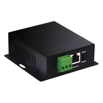 Convertidor PoE Industrial / Entrada 802.3 af/at / Salida PoE Pasivo 24V / Puertos RJ45 100/1000 Mbps / Alcance 100 m (328 ft) / Rango -10 a 70 °C