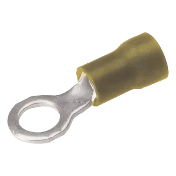 Terminal de Anillo / Aislamiento de Vinilo / Tornillo 5/16 in (8 mm) / Calibre 12-10 AWG / Longitud Total 1.03 in (26 mm)