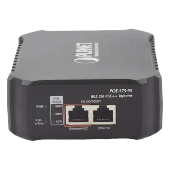 Inyector PoE / 802.3bt 95W / Gigabit / Fuente interna / Alcance 100m (328 pies)