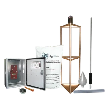 Kit de Protección Contra Rayos / 300 m (984.3 ft) de Diámetro de Protección / Punta Captadora con 95% de Reducción de Caída / Mástil de Aluminio 1.2 m (3.9 ft) / Electrodo 1000 A / Sistema Externo e Interno Combinado