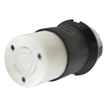 Conector Industrial con Bloqueo de Media Vuelta / 30 A 125 V CA / 2 Polos 3 Hilos / NEMA L5-30R / 2.26 x 2.26 x 3.86 in