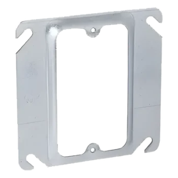 Sobretapa Cuadrada / Acero Galvanizado / 4 in x 4 in / Capacidad 1.5 cu. in. / UL Listed / Montaje Tipo Anillo