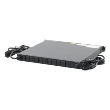 PDU de Transferencia Automática / 10 Salidas 5-15R / 15 Amp / 120 Vca / 1UR Horizontal 19 in / Monitoreable IP / ATS Redundante