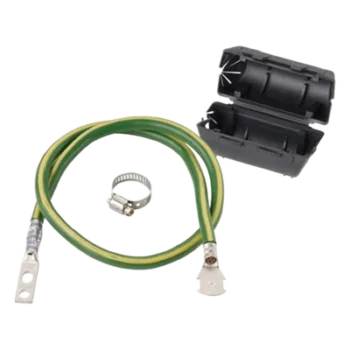 Kit de Tierra Física / Cable Blindado 6 AWG / Puente 24' (7.3 m) / Terminación en Extremos / Cubierta Aislante Negra