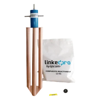 Electrodo Puesta a Tierra / Cobre Electrolítico / Diseño Delta / Filtro Equipotencial / Compuesto Mineral 12 kg / 200A / Exterior
