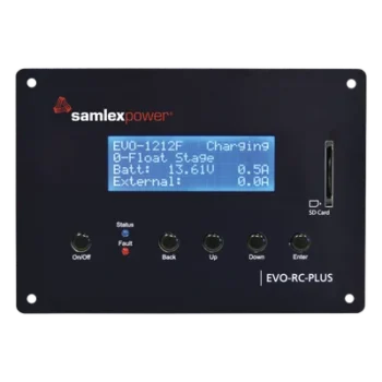 Control remoto para inversor cargador / LCD 4x20 / Conectores RJ-45 y RJ-12 / Registro SD / Monitoreo en tiempo real
