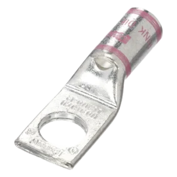 Zapata de Compresión / Calibre 1/0 AWG / Barreno 1/2 pulgada / Acero Galvanizado / 1 Orificio / Talón para Mirilla