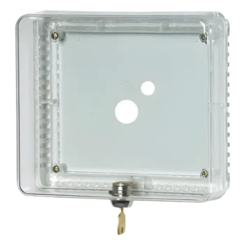Guarda Antimanipulación para Termostato / Policarbonato Transparente / Montaje Vertical u Horizontal / Cerradura con Llave / Tamaño Mediano