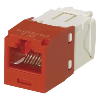 Jack RJ45 / Cat 6 / Sin herramienta de impacto / 8P8C / 22-26 AWG / Color rojo