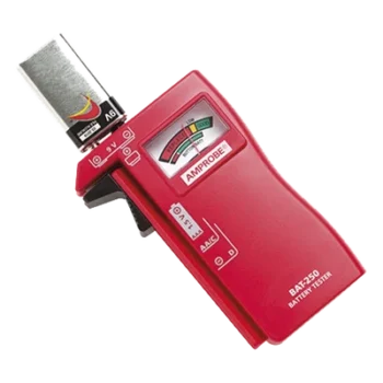 Probador de Baterías / 9 Vcc / 1.5 Vcc / AA-AAA-C-D / Aguja Analógica / Indicador por Color