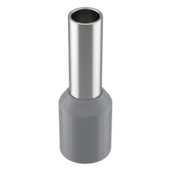Conector Ferrule / 12 AWG / 4 mm² / Punta 9 mm / Longitud Total 16.5 mm / PVC Gris / 25 Piezas