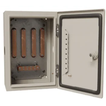 Gabinete de Distribución Eléctrica / 940 A / 4 Soleras de Cobre / 100 x 80 x 30 cm (39.4 x 31.5 x 11.8 in) / Acero al Carbono / Terminales 5/16'