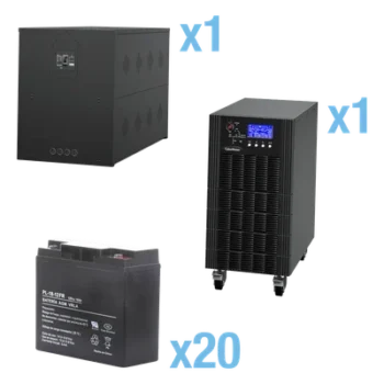 UPS Trifásico de 15 kVA/15 kW, Topología Online Doble Conversión, Voltaje de 208/220 Vca de L-L, Respaldo de 5 Minutos al 100% de Carga, Incluye Módulo y Banco de Baterías
