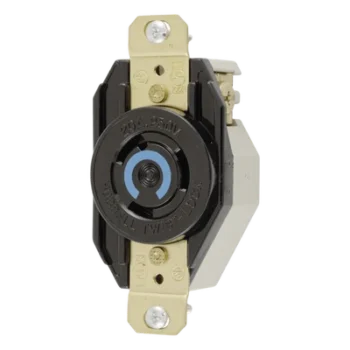 Receptáculo Industrial / Media Vuelta NEMA L6-20R / 20A 250V / 2 Polos 3 Hilos / Nylon Resistente / -40°C a 75°C