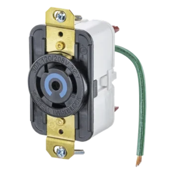 Receptáculo Industrial de Media Vuelta / 30 A / 120/208 V CA / 4 Polos / 5 Hilos / NEMA L21-30R / Interior Seco