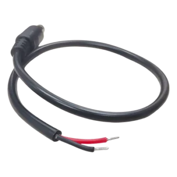 Cable Pigtail DC / Conector Macho 5.5 x 2.1 mm / 30 cm (11.8 in) / Calibre 22AWG / Polarizado / 12 VCC