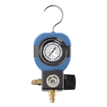 Manifold de Refrigeración / 1 Válvula / Múltiples Refrigerantes / Rango -30 inHg a 500 psi / Interfaz 1/4" SAE / Diámetro 90 mm