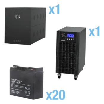 UPS Trifásico de 10 kVA/10 kW, Topología Online Doble Conversión, Voltaje de 208/220 Vca de L-L, Respaldo de 5 Minutos al 100% de Carga, Incluye Módulo y Banco de Baterías