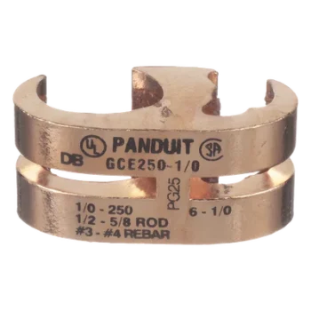 Conector de Conexión a Tierra tipo E / Cobre 6 AWG SOL a 1/0 AWG STR (16–50 mm²) / Diseño Multiconductor / UL467 y CSA / IEEE 837-2002