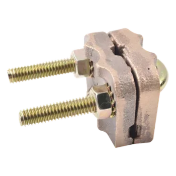 Conector Antivandálico de Varilla a Cable / Bronce Estañado / Varilla 5/8" a 1" / Cable Calibre 4 a 3/0 / Tubería 3/8" a 3/4"