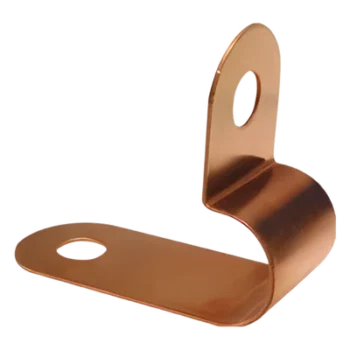Abrazadera de Cobre / 23.90 mm Base / 254 mm Largo / 62.49 mm Altura / Fijación de Cable a Pared
